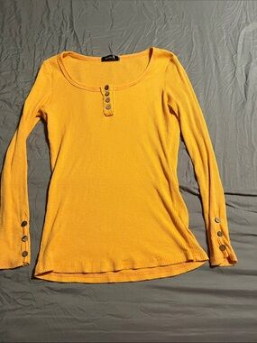 Kissfix Long Sleeve Ribbed Shirt Orange - Size L